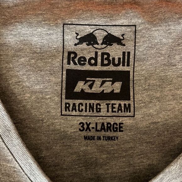 Gray NWOT men’s Red Bull KTM Racing Team T shirt 3X-Large (XL men’s) new no tags - Picture 3 of 6